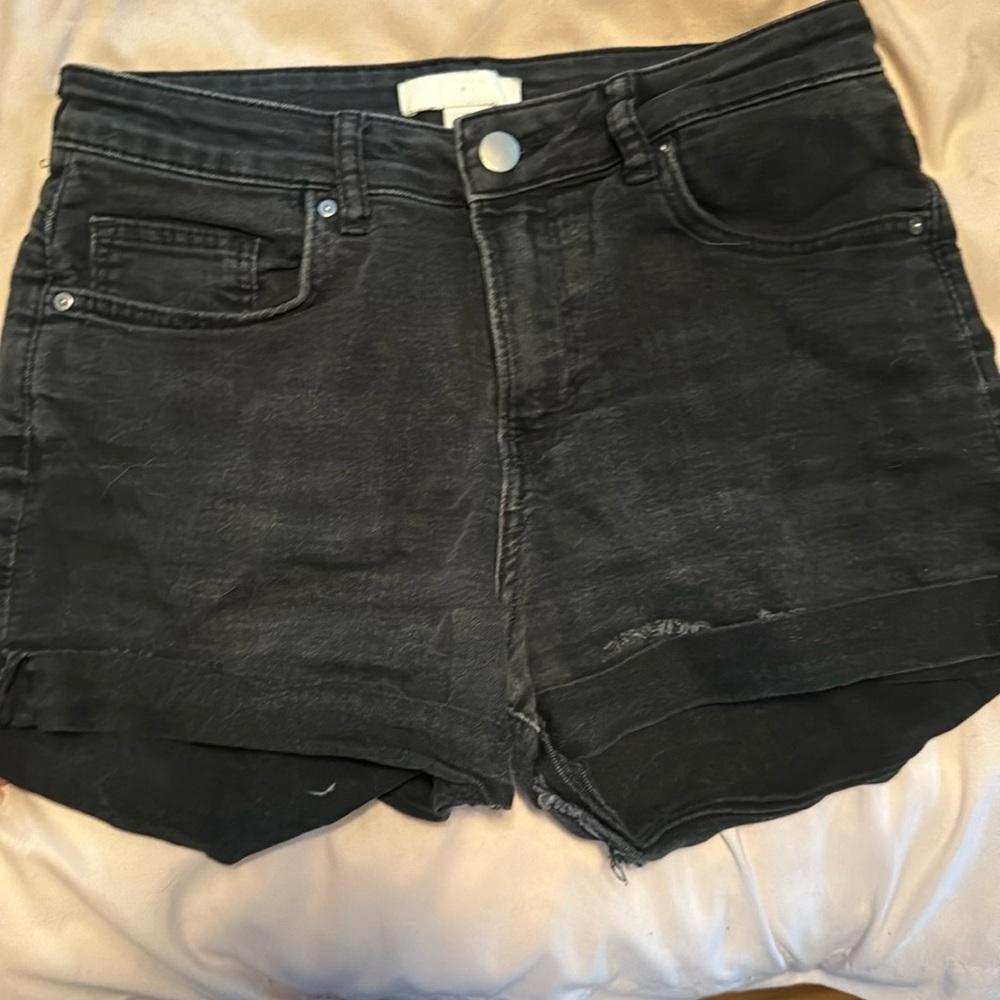 Black Jean Shorts